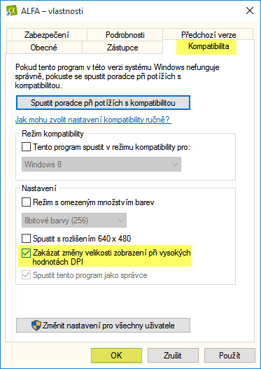 úprava písma v Windows 10