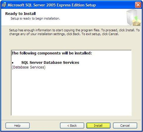 instalace SQL Server krok 9