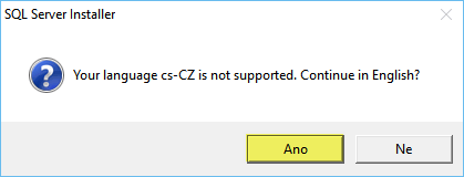 instalace SQL Server 2016