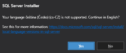 instalace SQL Server 2019