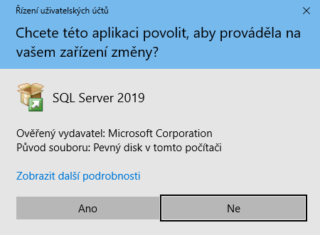 instalace SQL Server 2019