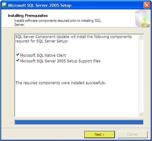 instalace SQL Server krok 2