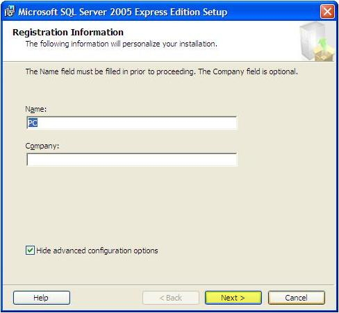instalace SQL Server krok 5