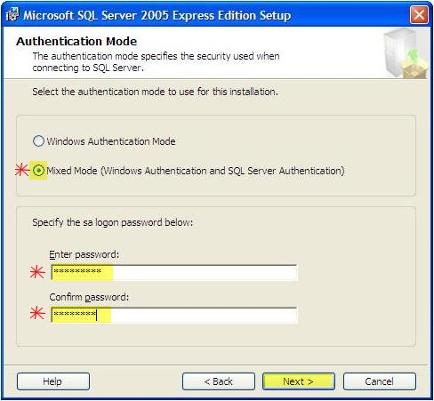 instalace SQL Server krok 7